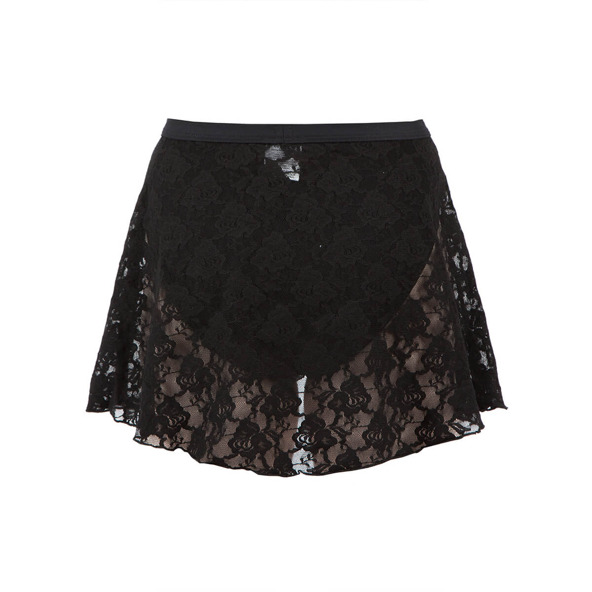 Mock Wrap Lace Skirt