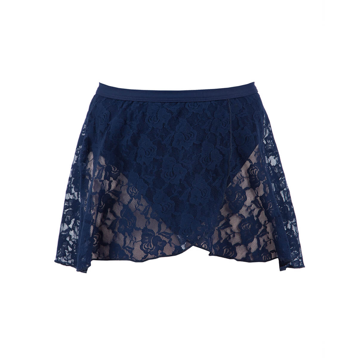 Mock Wrap Lace Skirt