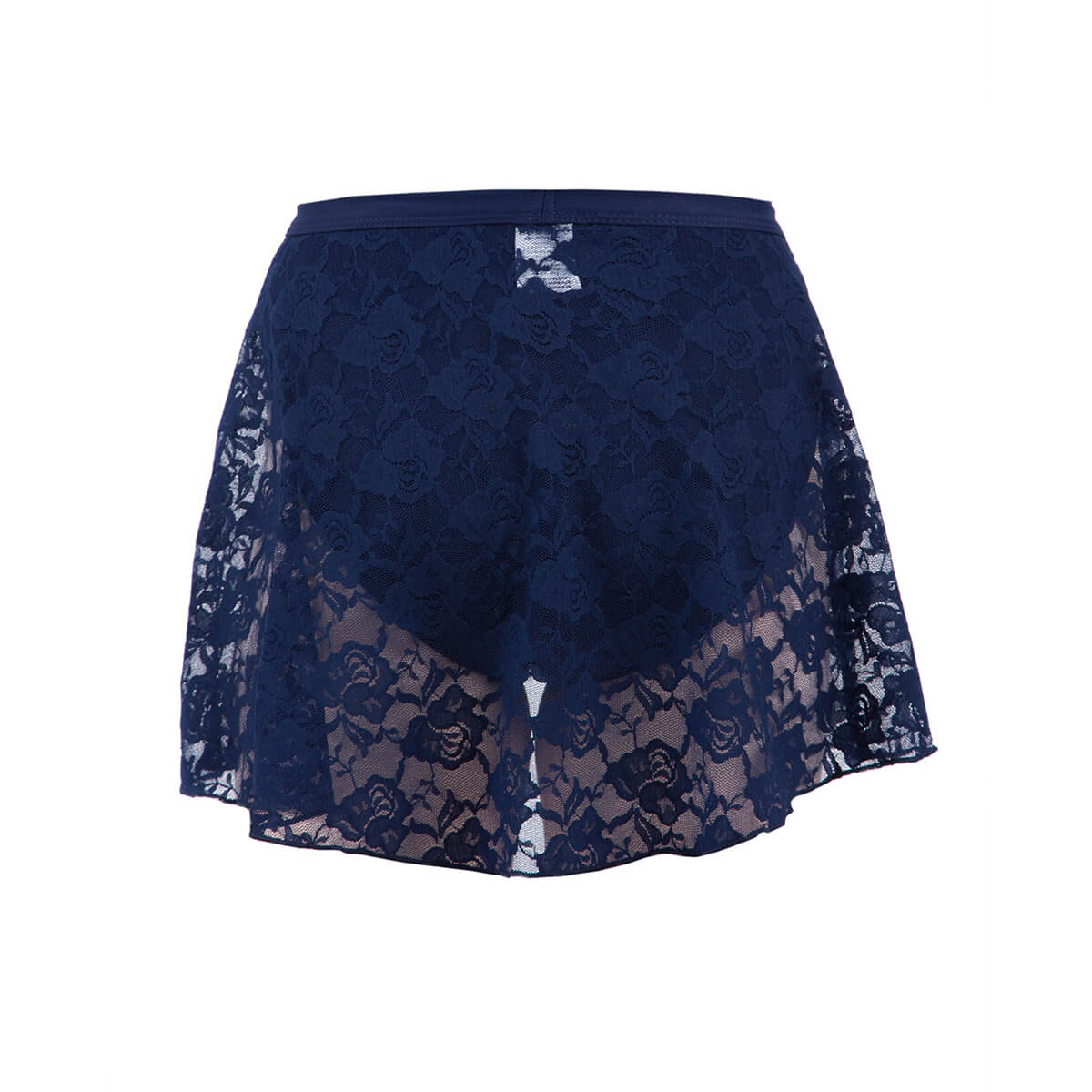 Mock Wrap Lace Skirt