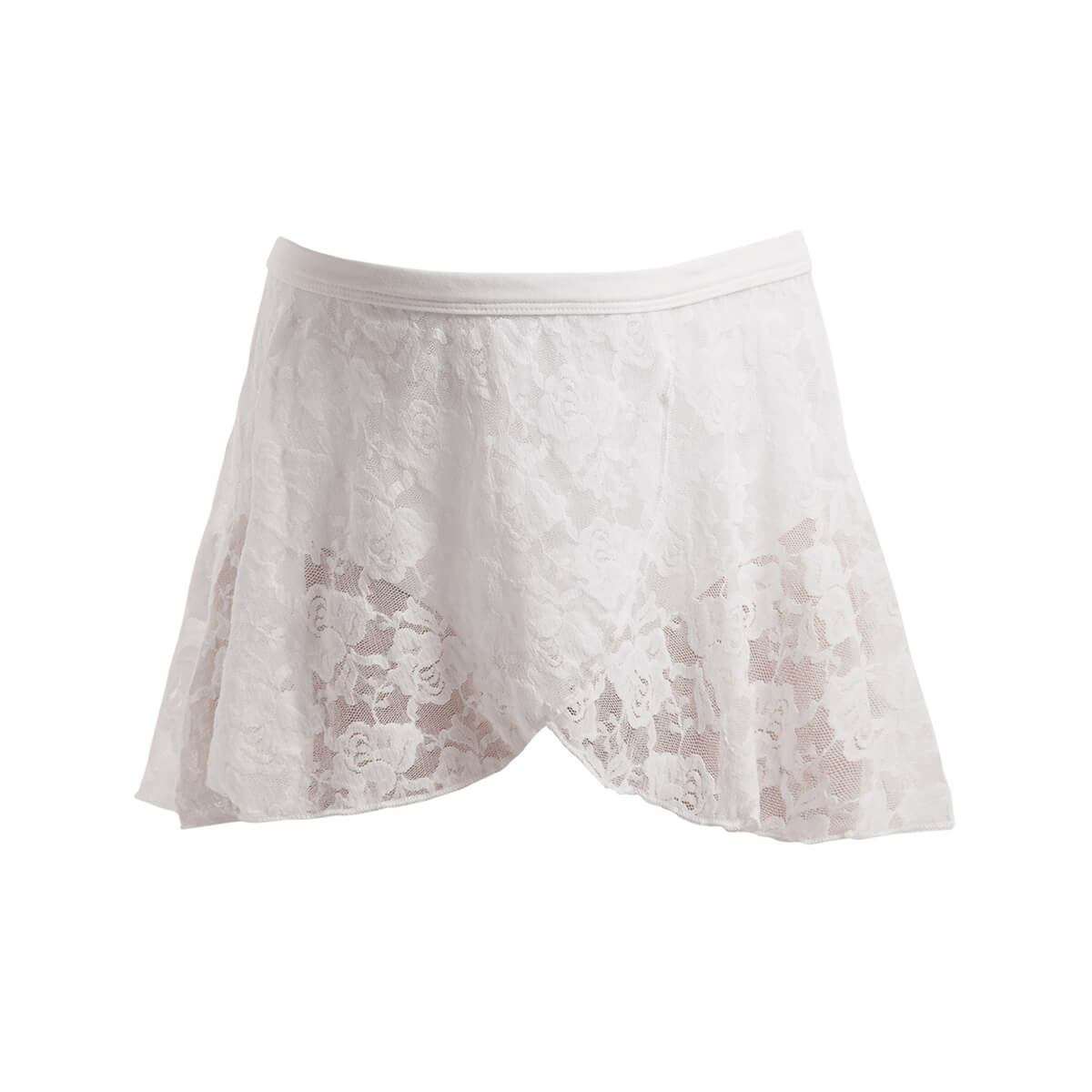 Mock Wrap Lace Skirt