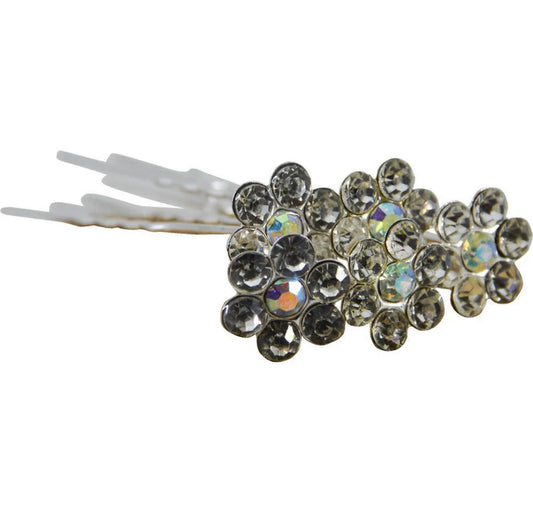 Crystal Flower hair pins
