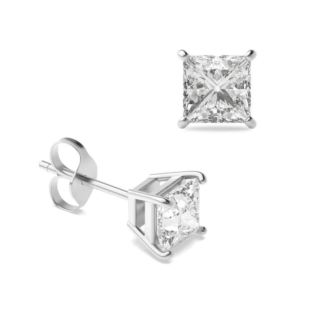Square Crystal Performance Stud Earrings 0.6cm - 2pk
