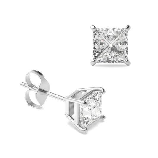 Square Crystal Performance Stud Earrings 0.6cm - 2pk