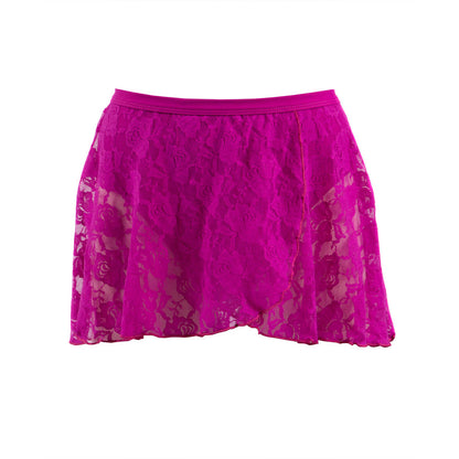 Mock Wrap Lace Skirt
