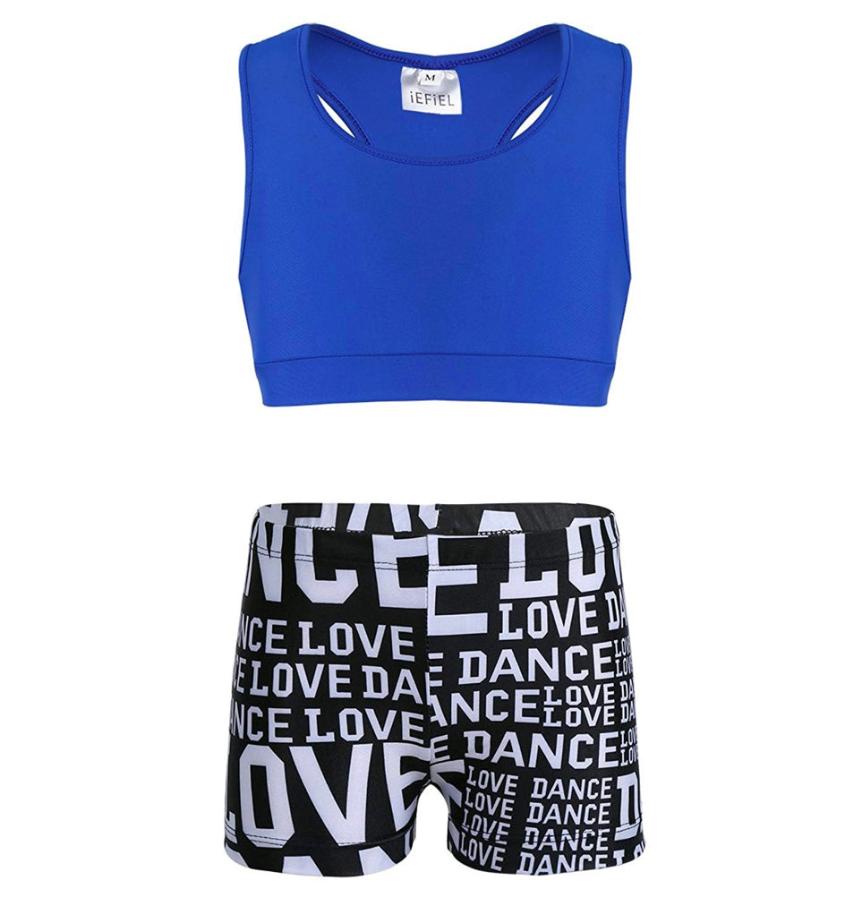 iEFiEL dance crop tank with shorts set